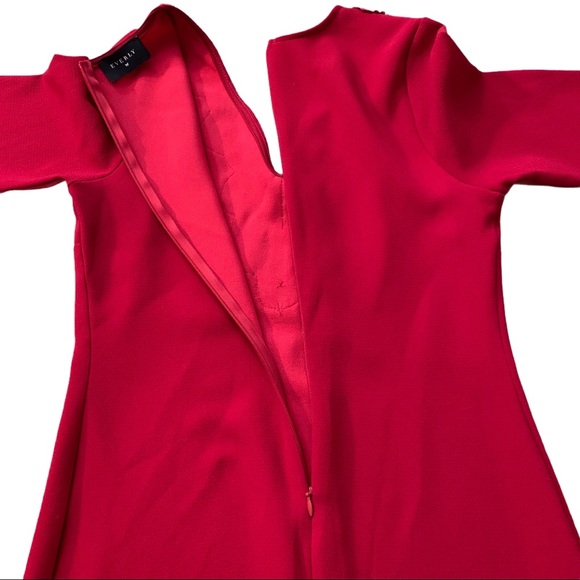 Everly Red 3/4 Sleeve Embroidered Mini Dress Women Small - Picture 9 of 14